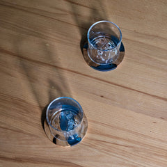 Glasuntersetzer aus Holz und Epoxidharz