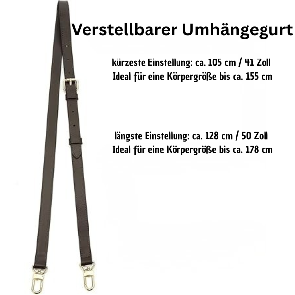 Senral Premium Taschengurt aus Echtleder – Braun, Verstellbar, Austauschbarer Schulterriemen