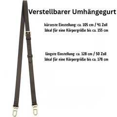 Senral Premium Taschengurt aus Echtleder – Braun, Verstellbar, Austauschbarer Schulterriemen