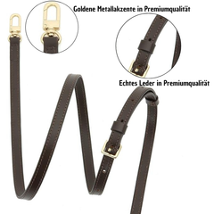 Senral Premium Taschengurt aus Echtleder – Braun, Verstellbar, Austauschbarer Schulterriemen