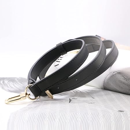 Senral Premium Taschengurt aus Echtleder – Schwarz, Verstellbar, Austauschbarer Schulterriemen